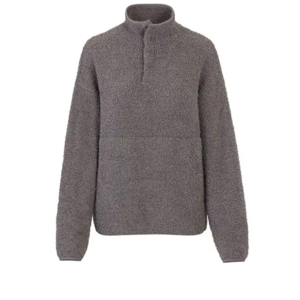SKIMS Gray Zip Up Sweater Cozy Fleece